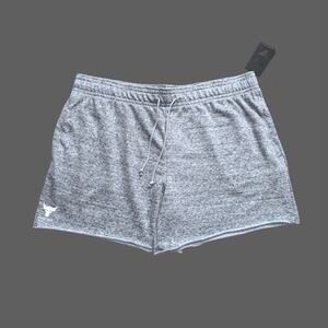 Under Armour UA Project Rock Terry Men's 5" Shorts Gray Size XXL NWT